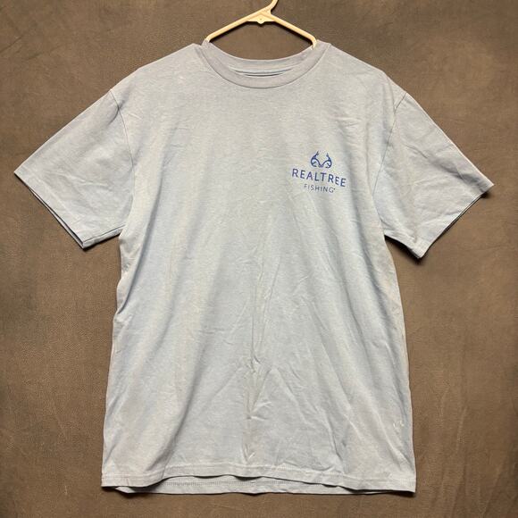 Real Tree Double Sided Elk Graphic Print Outdoors Adventure Mens Medium Hunting - Picture 1 of 13